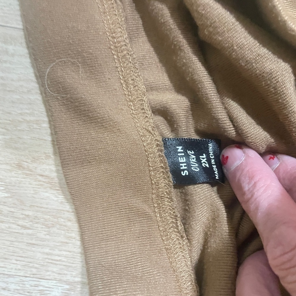 SHEIN Tan Midi Skirt - Picture 5 of 6